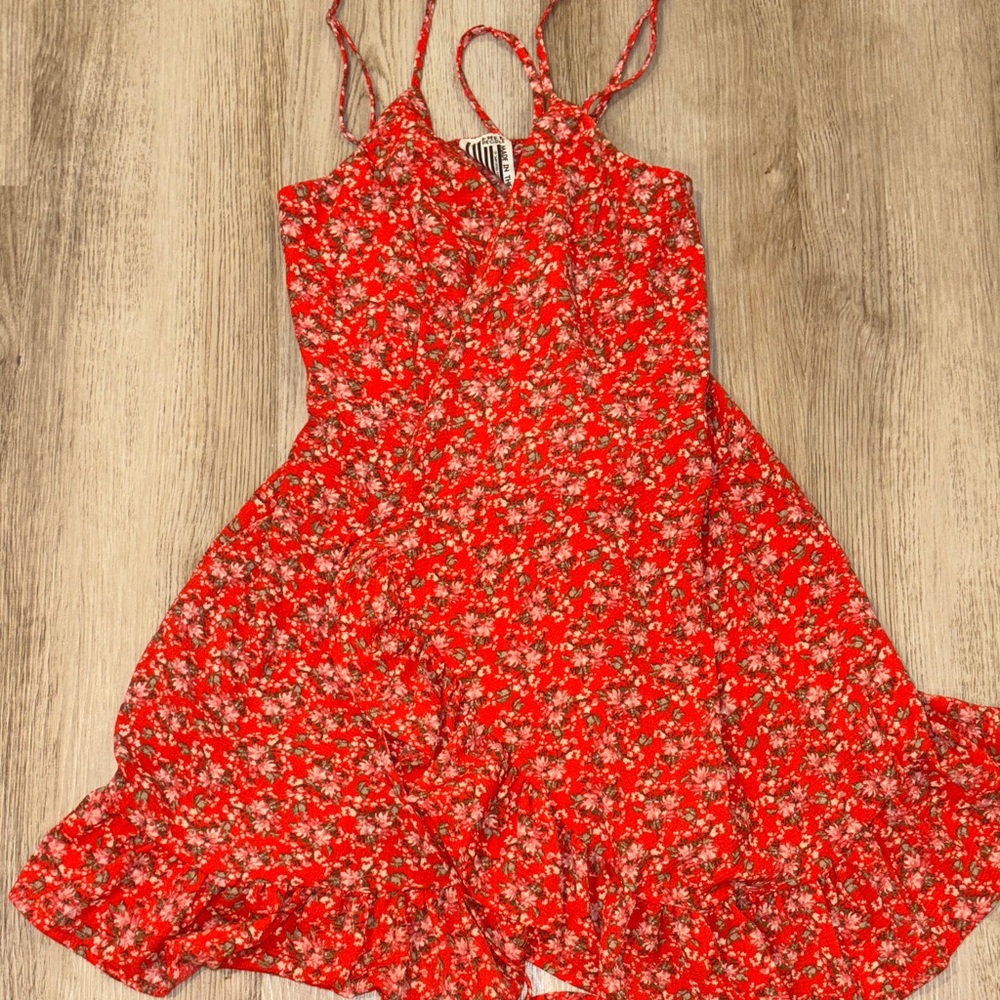 Free People Red Floral Kids Dress